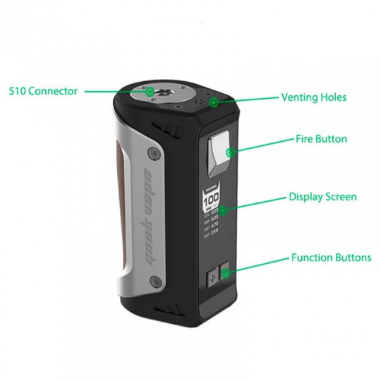 GEEKVAPE AEGIS 100W MOD INKL. 26650 BATTERI